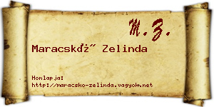Maracskó Zelinda névjegykártya